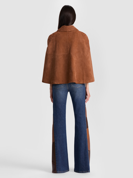 CAMEL-REYNALDA SUEDE MINI CAPE