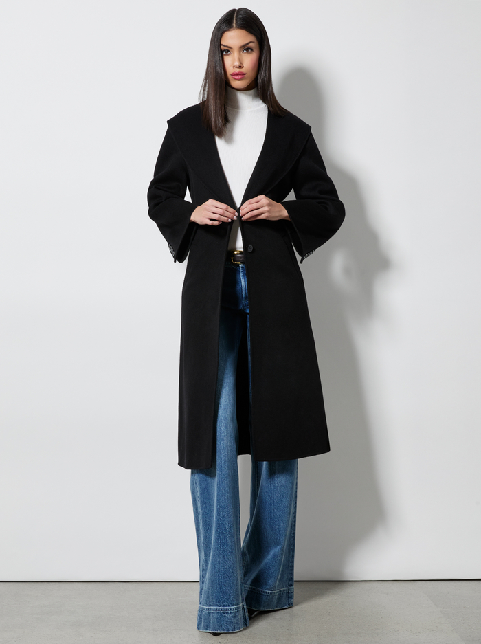 MARCELENE MIDI COAT - BLACK image 4 - Alice And Olivia