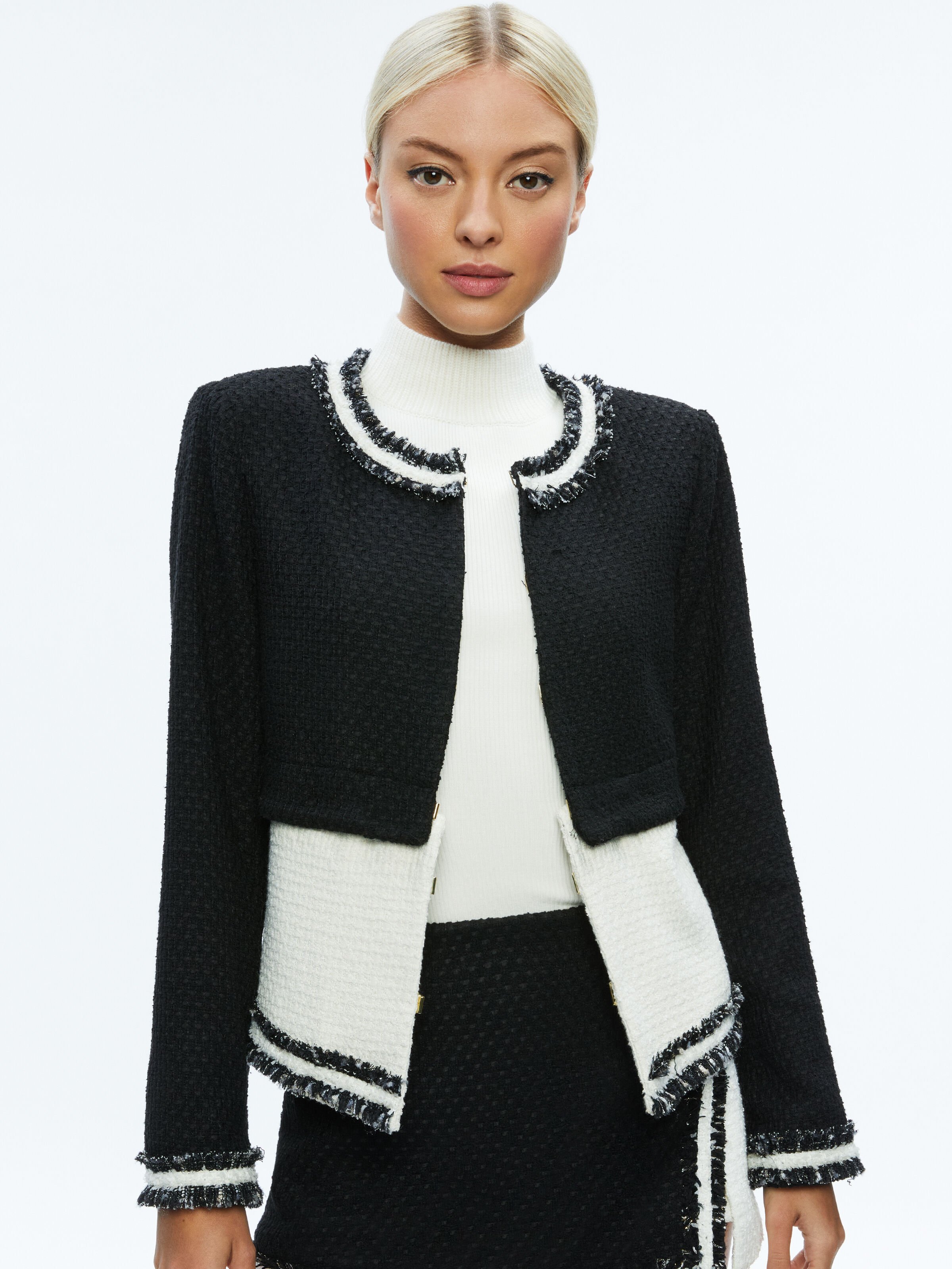 Alice olivia tweed jacket on sale