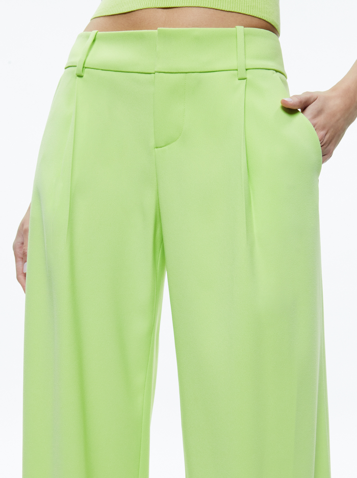 ERIC LOW RISE PANT - SHARP GREEN image 3 - Alice And Olivia