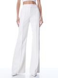 DYLAN VEGAN LEATHER WIDE LEG PANT - ECRU