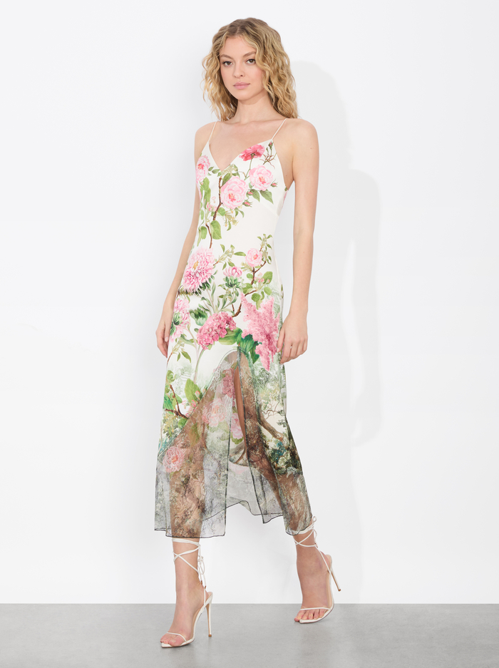 JULIETTA CUTAWAY LACE SLIP DRESS - ROSE WHISPER image 4 - Alice And Olivia
