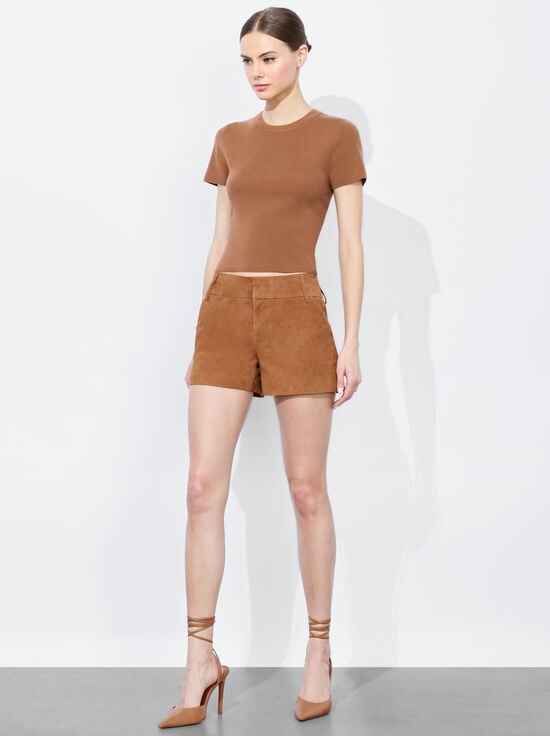 CAMEL-CADY SUEDE SHORT