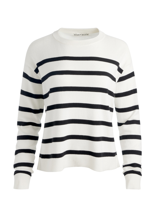 SOFT WHITE/BLACK-PATTERSON EASY PULLOVER