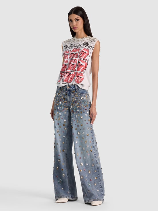 FIONA VINTAGE BLUE-AMAZING EMBELLISHED JEAN