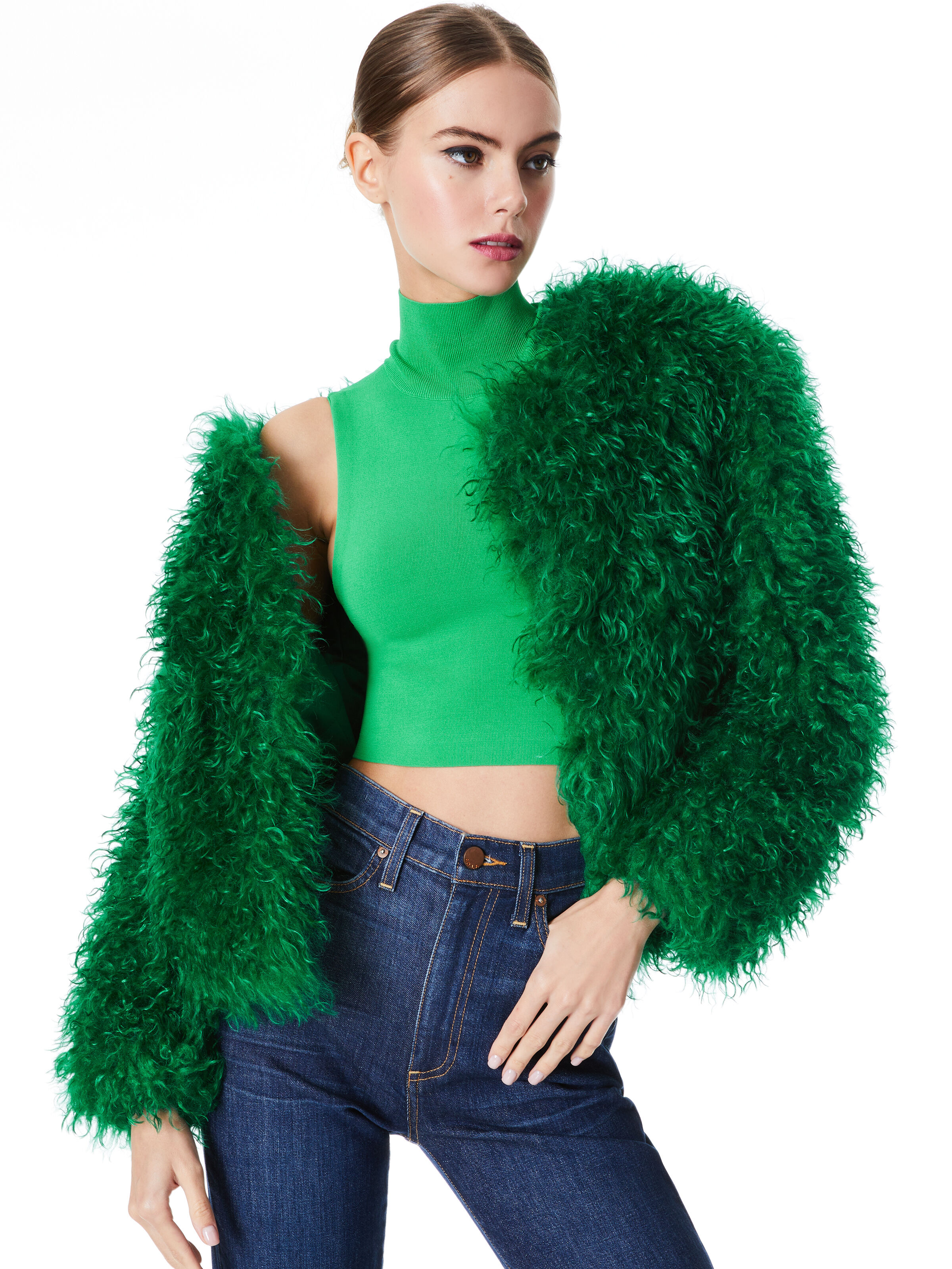 Alice and olivia fur vest cheap