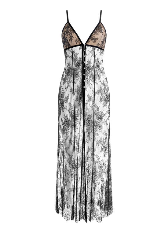 BLACK-MELODIE LACE MAXI TOP