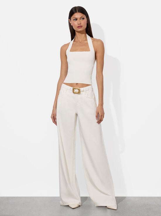 OFF WHITE/GOLD-LETTY BUCKLE BELT
