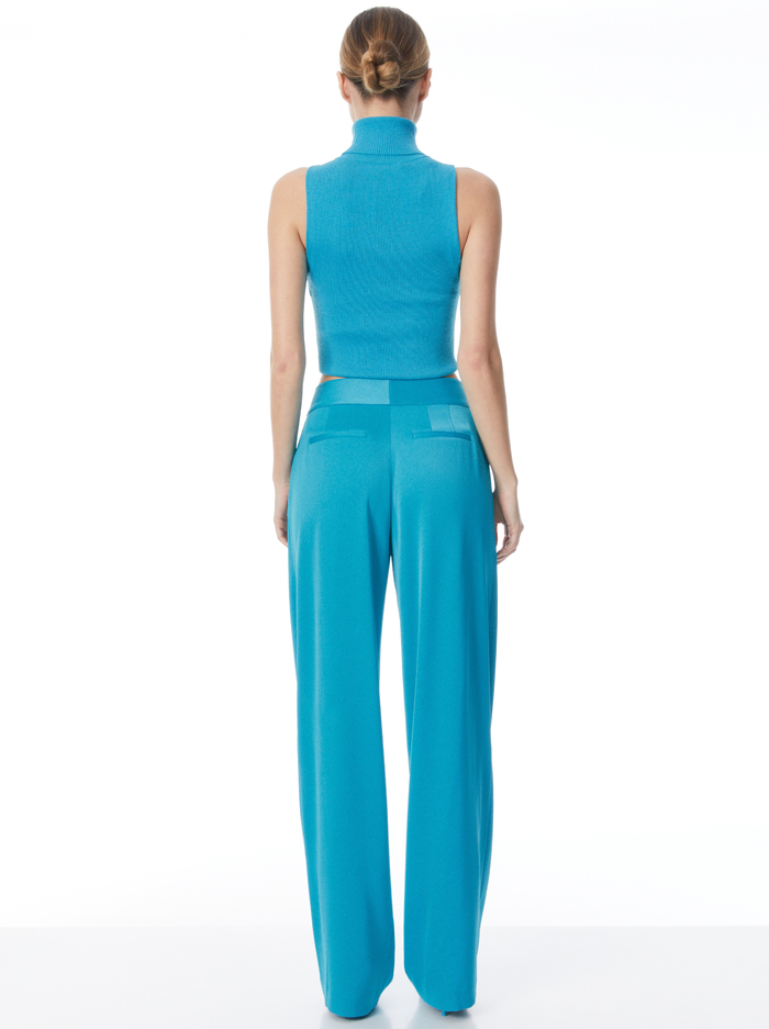 ATIA HIGH WAISTED PLEATED SUIT PANTS - OCEAN FLOOR image 1 - Alice And Olivia