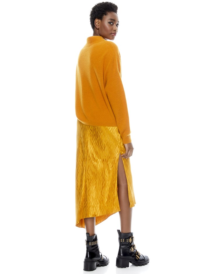 MAEVE ASYMMETRICAL SLIP SKIRT  - AUTUMN GOLD image 1 - Alice And Olivia