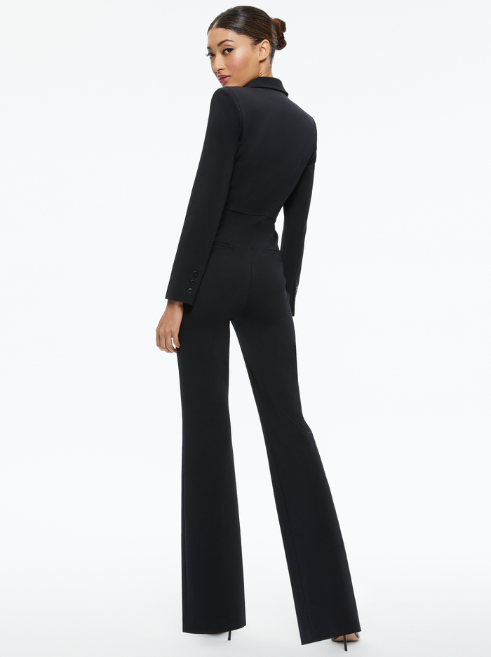 DONOVAN BLAZER FITTED JUMPSUIT - BLACK image 1 - Alice And Olivia