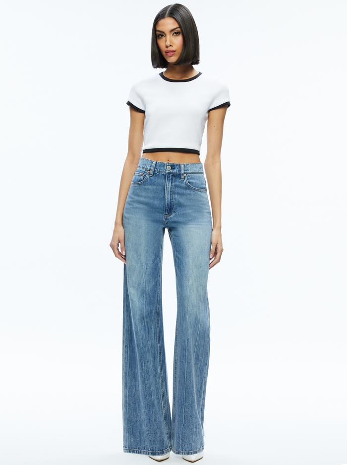 BABY TEE - OFF WHITE/BLACK image 2 - Alice And Olivia