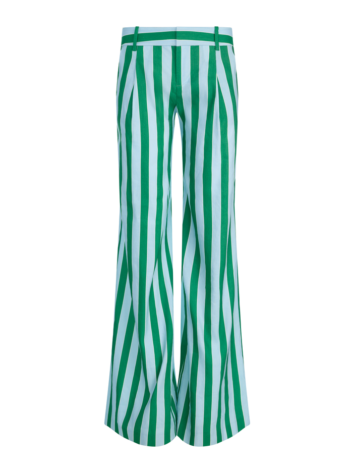 ERIC PANT - HRLOM STRIPE CROLNA BLU/GRN AP image 5 - ALICE + OLIVIA