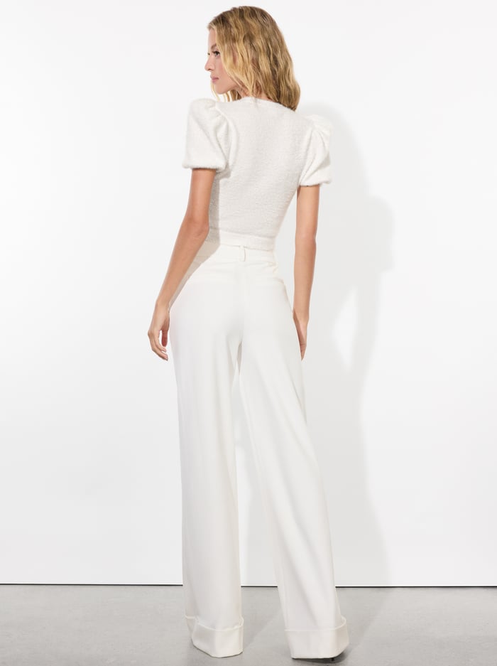 CIARA PUFF SLEEVE SWEATER - SOFT WHITE image 3 - Alice And Olivia