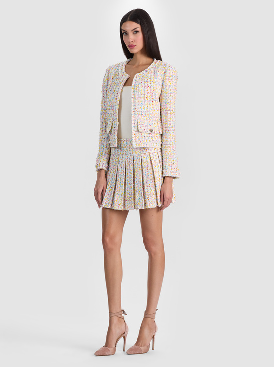 OFF WHITE/MULTI-LANDON CROPPED JACKET