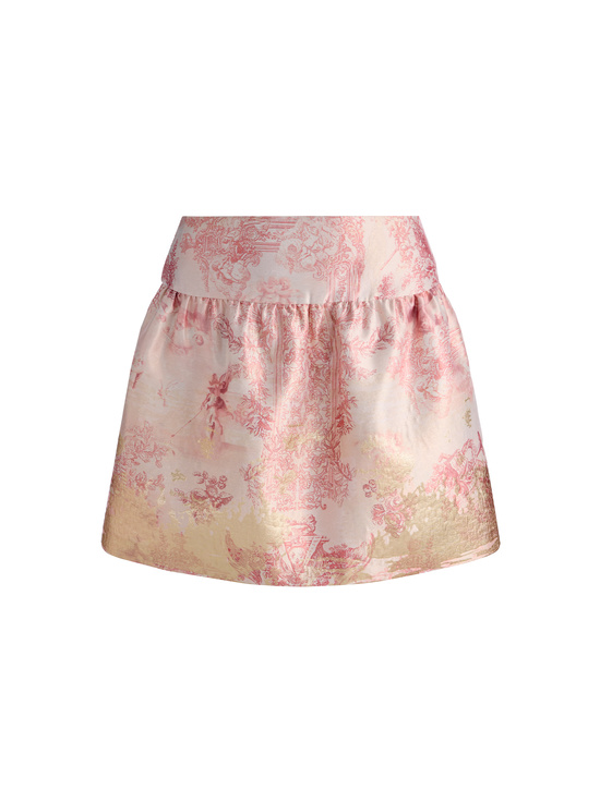 ENGLISH ROSE TOILE-ELLA DROP WAIST MINI SKIRT