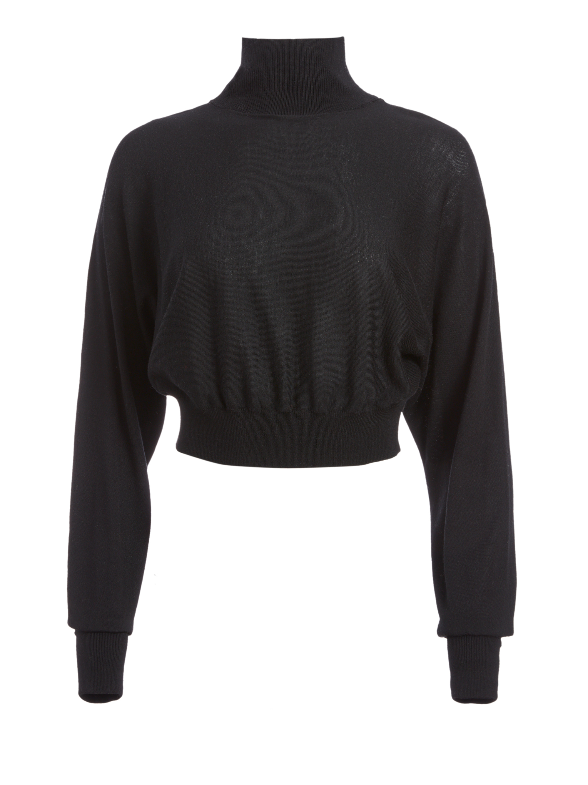 Dia Cropped Sweater In Black | Alice And Olivia