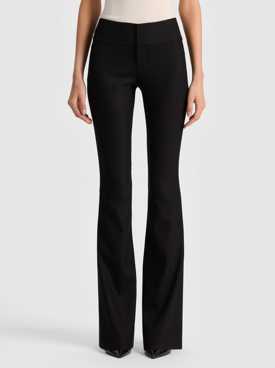 BLACK-OLIVIA WOOL BOOTCUT PANT