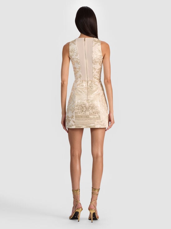 GOLD-PACEY MINI DRESS