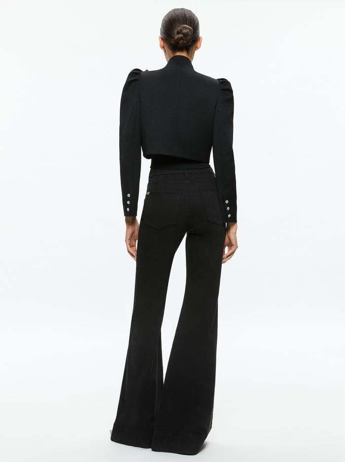 ADDISON BOW JACKET - BLACK/BLACK image 2 - Alice And Olivia