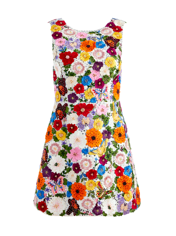 LINDSEY EMBELLISHED POUF DRESS - MULTI image 5 - ALICE + OLIVIA