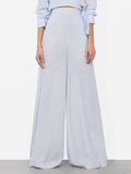 KENLEY PALAZZO PANT - OFF WHITE/BLUE