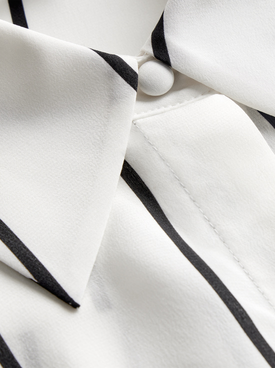 OFF WHITE/BLACK-WILLA SILK BLOUSE