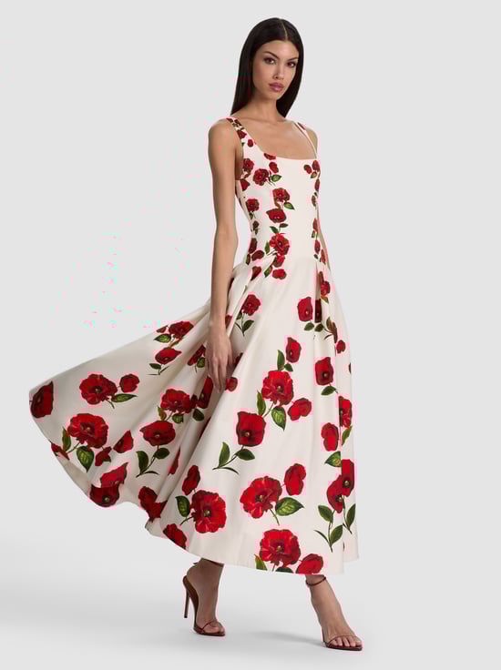 SUMMER POPPY-ADLEY DROP WAIST DRESS