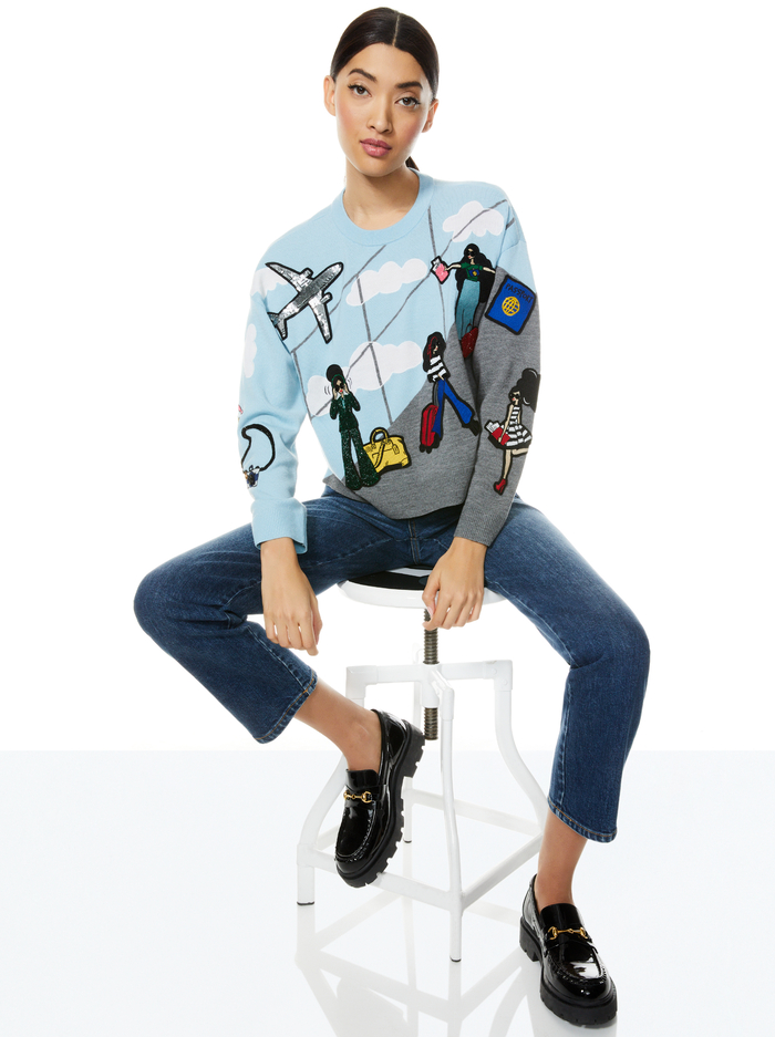 GLEESON EMBELLISHED PULLOVER - MULTI image 4 - ALICE + OLIVIA