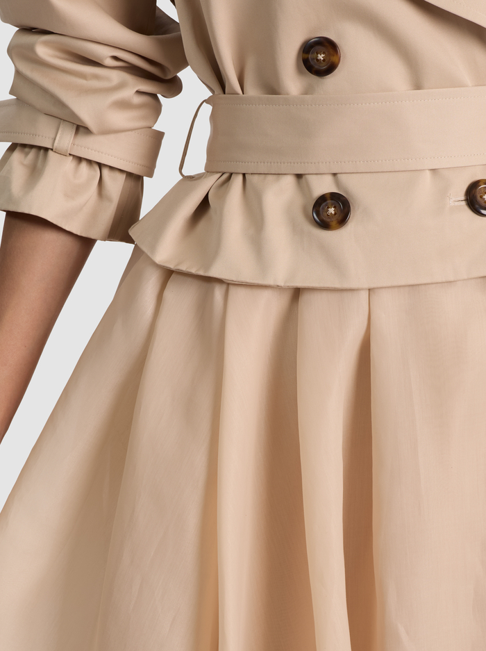NEVADA SHEER COMBO TRENCH COAT - LATTE image 4 - ALICE + OLIVIA