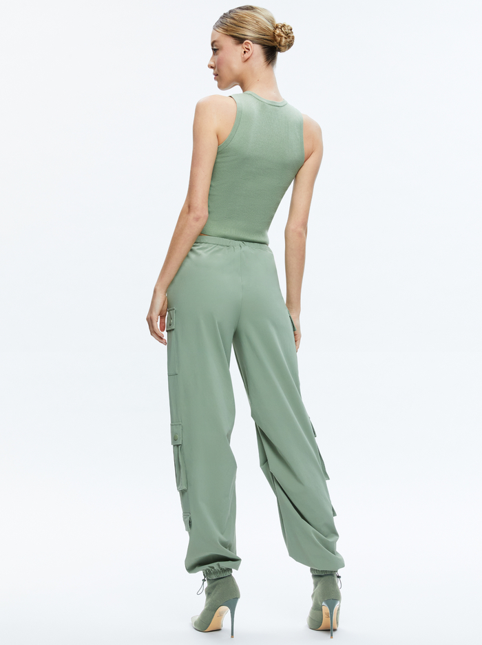 SHARA PARACHUTE CARGO PANT - SAGE image 2 - Alice And Olivia