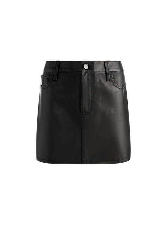 BLACK-JOSS LEATHER MINI SKIRT