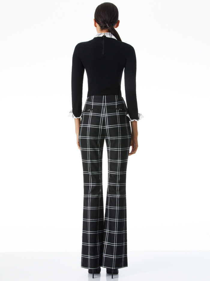 TEENY FLARE PANT - BLACK/WHITE image 1 - ALICE + OLIVIA