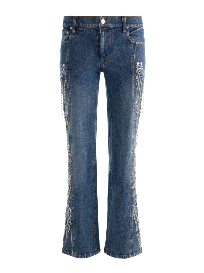 ROXIE EMBELLISHED JEAN - BROOKLYN BLUE image 6 - ALICE + OLIVIA