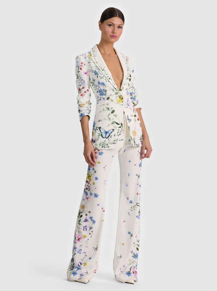 BREANN PRINTED BLAZER - TWISTING VINES OFF WHITE image 4 - ALICE + OLIVIA