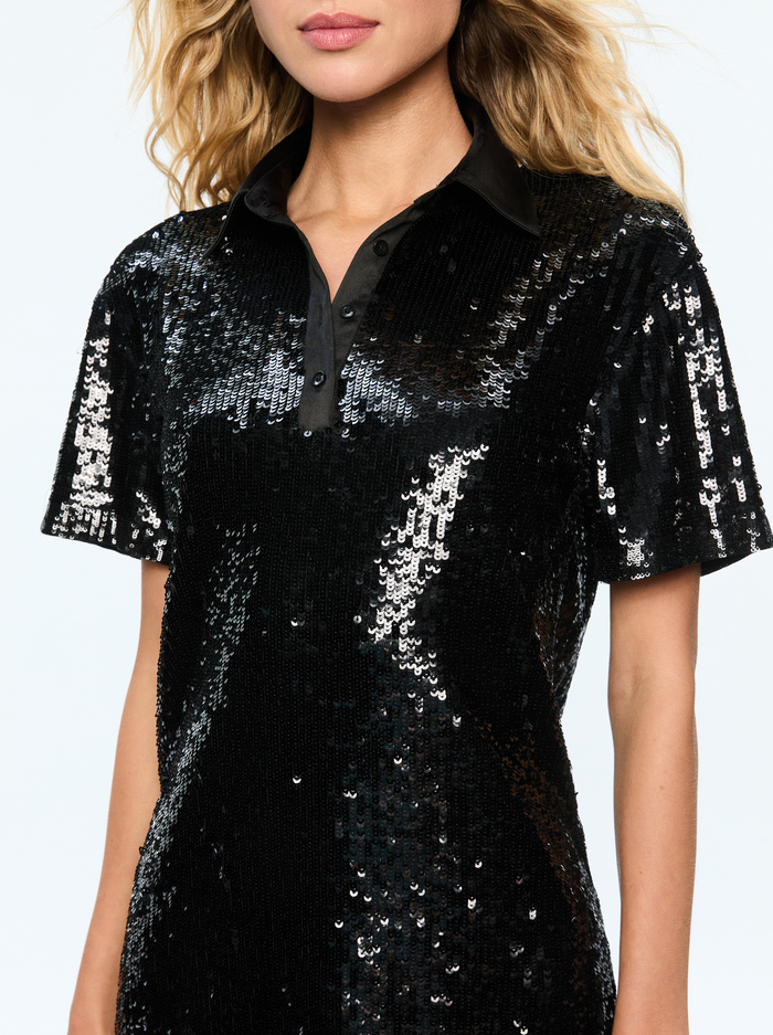 TREVA POLO DRESS - BLACK image 3 - Alice And Olivia