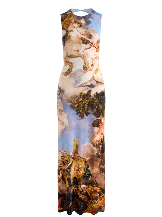 RENAISSANCE FAIR-DELORA OPEN BACK MAXI DRESS