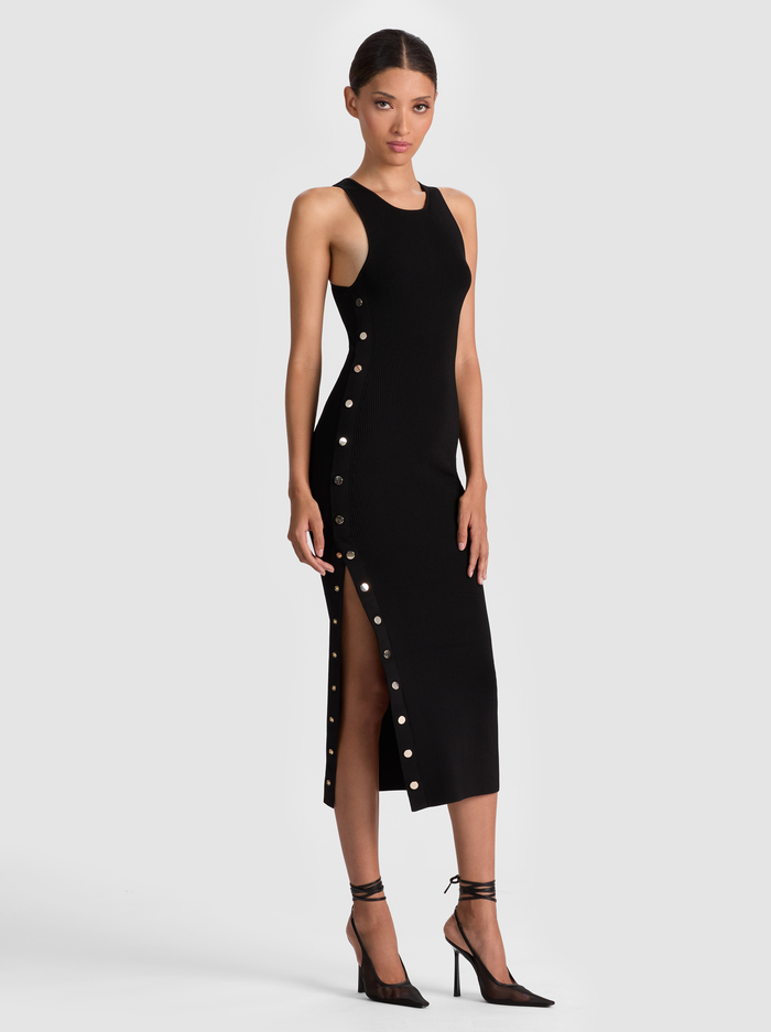 LALITA RACERBACK TANK DRESS - BLACK - Alice And Olivia