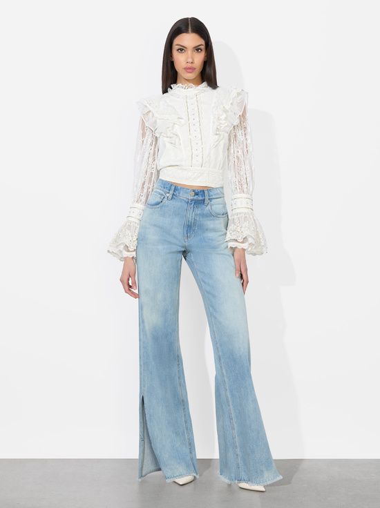 OFF WHITE-DELPHA EMBELLISHED TOP