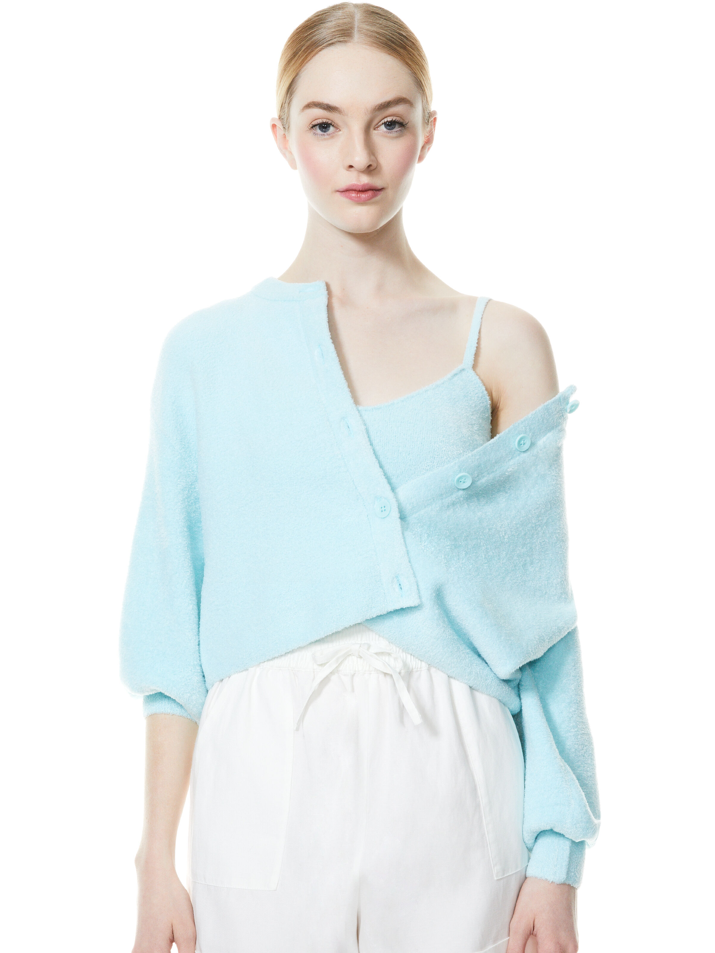 fuzzy cropped sweater