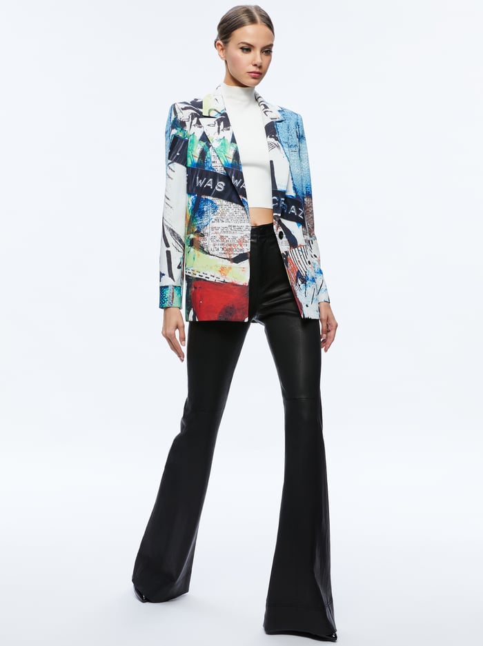 A+O X BASQUIAT DENNY BLAZER - CONFIDENTIAL image 4 - Alice And Olivia