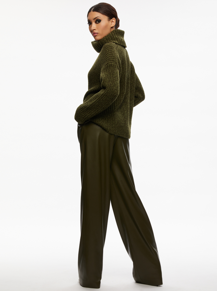 VERE DETACHABLE TURTLENECK SWEATER - OLIVE image 1 - ALICE + OLIVIA