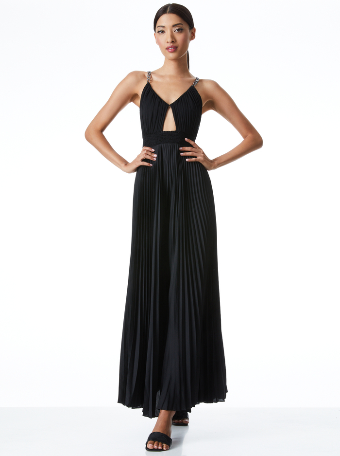 GLORIA CHAIN STRAP JUMPSUIT - BLACK image 4 - ALICE + OLIVIA