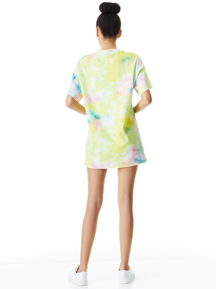 GARNER TIE DYE T SHIRT DRESS - BEACHSIDE TIE DYE image 1 - Alice And Olivia