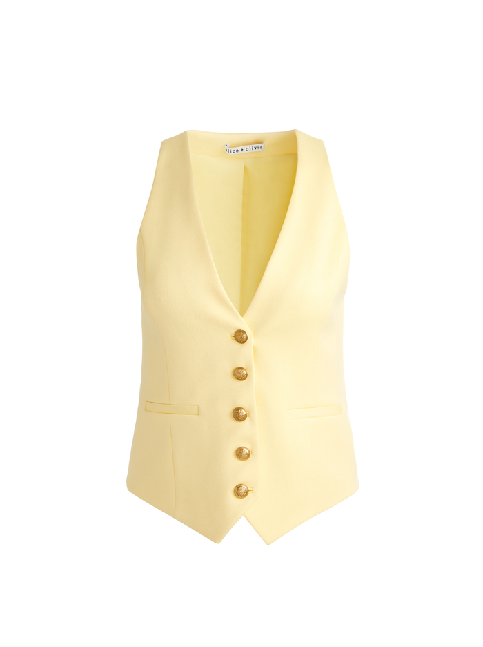 MAZIE VEST - BUTTER image 5 - Alice And Olivia