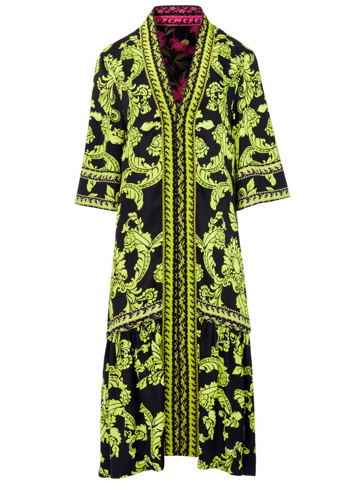 DOTTIE REVERSIBLE KIMONO - SHOW ME LOVE LIME PUNCH MULTI image 5 - Alice And Olivia