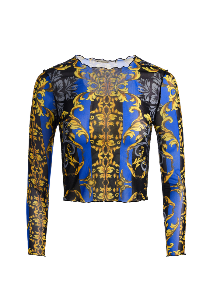 DELAINA LONG SLEEVE TOP - REGAL ROMANCE SAPPHIRE image 5 - Alice And Olivia