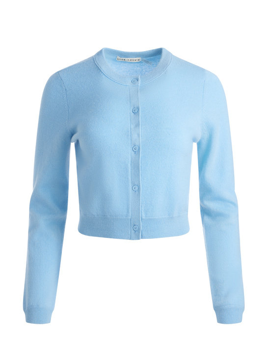 MINERAL BLUE-DOLLIE CASHMERE CARDIGAN