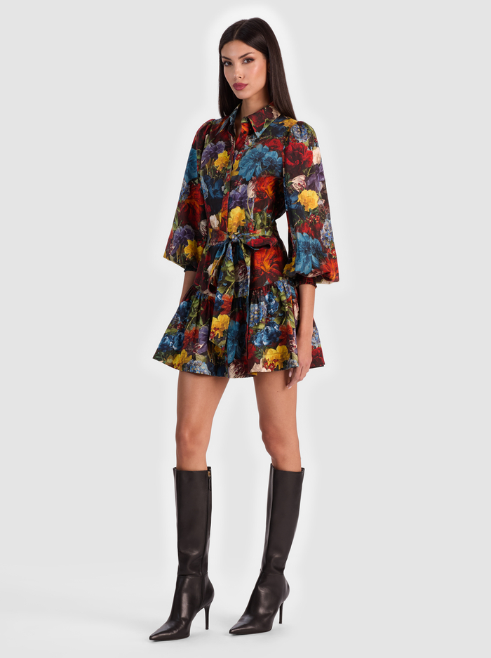 LILY MINI SHIRT DRESS - FLOURISH SM image 4 - Alice And Olivia