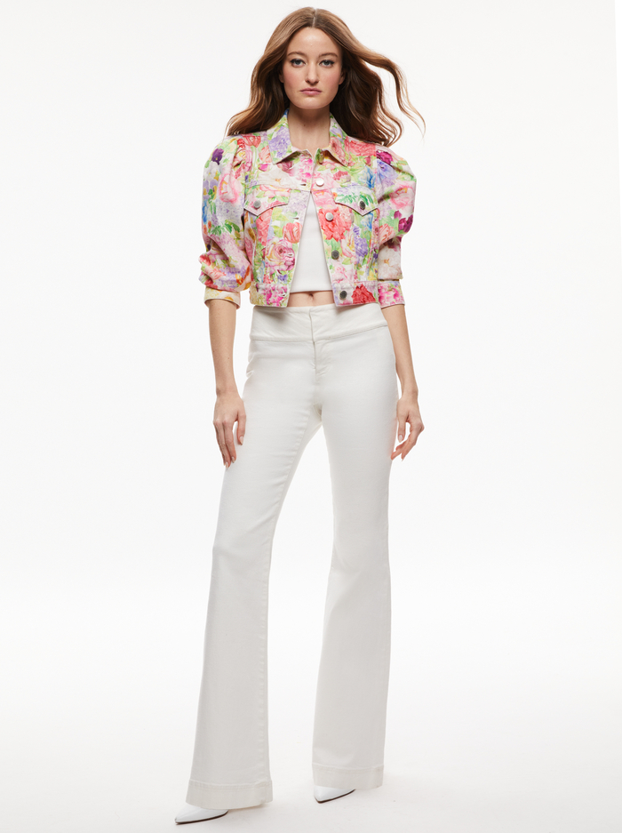 LANA DENIM JACKET - DAWN FLORAL image 2 - Alice And Olivia
